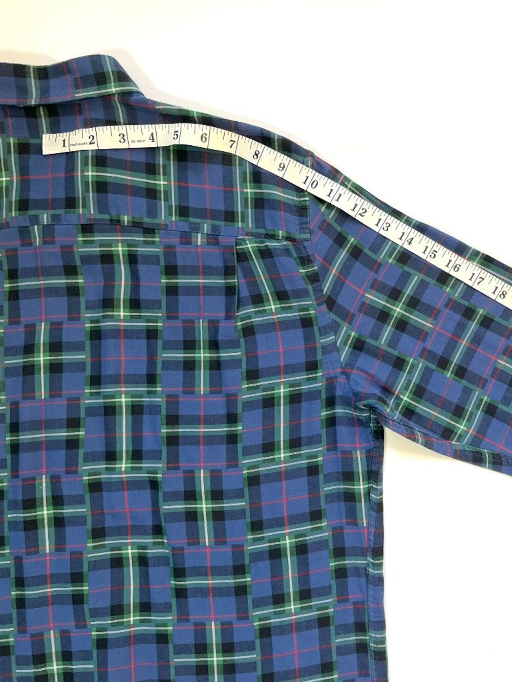 Crown & Ivy - Size M - Multi Tartan Plaid Cotton Long Sleeve Shirt - Blues - EUC - Picture 6 of 11